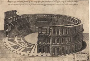 Verona Prints: The Amphitheatre in Verona (series Speculum Magnificentiae Romanae), 1560