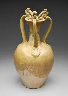 8th Century Collection: Amphora with Three Dragon-Shaped Handles, Tang dynasty (618-907), 8th century