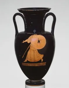 Shield Collection: Amphora (Storage Jar), 460-450 BCE. Creator: Achilles Painter
