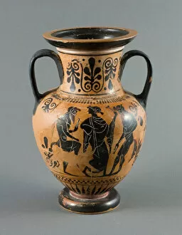 Terra Cotta Gallery: Amphora (Storage Jar), 490-480 BCE. Creator: Michigan Painter