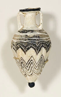 Glass Core Formed Technique Collection: Amphoriskos (Container for Oil), late 6th-5th century BCE. Creator: Unknown
