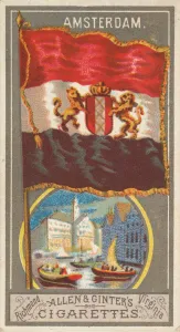 Amsterdam, from the City Flags series (N6) for Allen & Ginter Cigarettes Brands, 1887
