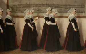 Homeless Prints: Amsterdam orphan girls going to church. Creator: Waay, Nicolaas van der (1855-1936)
