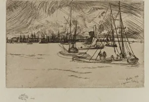 Amsterdam, from the Tolhuis, 1863. Creator: James Abbott McNeill Whistler