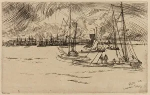 Amsterdam, from the Tolhuis, 1863. Creator: James Abbott McNeill Whistler