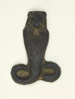 Lucky Charm Collection: Amulet of a Cobra with Lioness Head, Egypt, Ptolemaic Period-Roman Period (