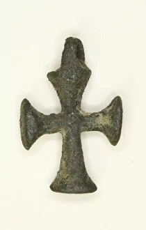 Mediterranean Collection: Amulet of a Cross, Byzantine Period (4th-6th century). Creator: Unknown