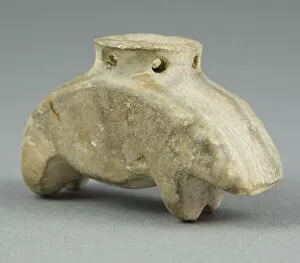 Naqada Ii Collection: Amulet of a Hippopotamus, Egypt, Predynastic Period, Naqada II-III (about 3500-3000 BCE)
