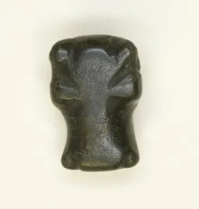 Serpentine Prints: Amulet of a Hippopotamus Head, Egypt, Middle Kingdom, Dynasty 12 (about 1985-1773 BCE)