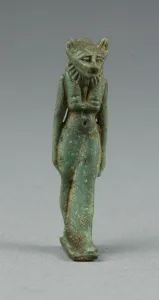 Amulet of a Lion-headed Walking Goddess, possibly Bastet, Egypt Amulet of a Lion-headed Walking Goddess, possibly Bastet, Egypt