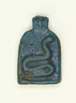 Charm Gallery: Amulet of a Serpent on a Stela, Egypt, Third Intermediate Period (about 1070-664 BCE)