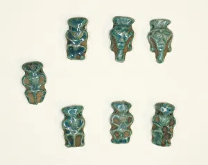 Lucky Charm Prints: Amulets of the God Bes and the Goddess Hathor, Egypt, New Kingdom
