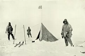 Captain Robert F Scott Collection: Amundsens Tent at the South Pole, January 1912, (1913). Artist: Henry Bowers
