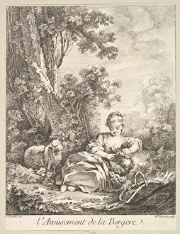 The Amusement of a Shepherd Girl. Creator: Marie Madeleine Igonet