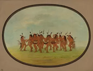 Sioux Gallery: Amusing Dance - Sioux, 1861 / 1869. Creator: George Catlin