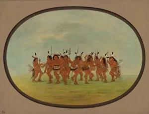 Sioux Gallery: Amusing Dance - Sioux, 1861 / 1869. Creator: George Catlin