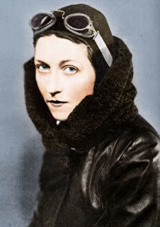 Colorised Collection: Amy Johnson, pilot, c1930s (1936)
