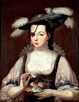 Cuadros Prints: Ana Mendoza y de la Cerda called Princess of Eboli (1540-1591), oil painting, collection