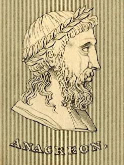 Ionian Prints: Anacreon, (c582-485 BC), 1830. Creator: Unknown