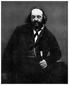Political Philosophy Gallery: Anarchism: Mikhail Bakunin, Russian anarchist, 19th century (1956)