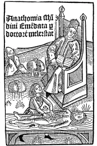 Dissection Gallery: Anatomy demonstration, 1493