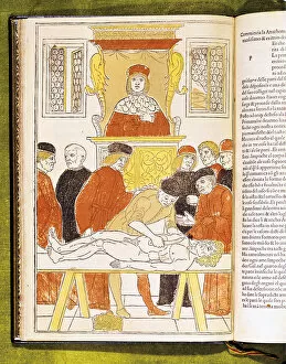 Dissection Gallery: Anatomy lecture at Padua, Italy, 1483