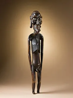 Ancestor Prints: Ancestor Figure (moai kavakava) (image 1 of 3), c.1830. Creator: Unknown
