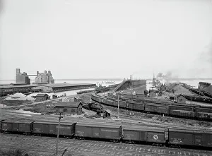 Wharves Prints: Anchor Line docks and Penna. R