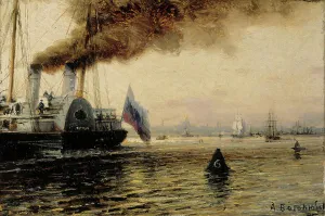 Buoy Prints: The Anchoring Place by Kronstadt, 1850-1887. Creator: Aleksey Bogolyubov