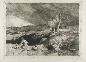 Bleak Prints: The Anchorite, 1869. Creator: Mariano Jose Maria Bernardo Fortuny y Carbo