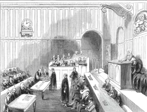 Accounting Gallery: Ancient ceremony of Chopping Sticks, and Counting Horse-shoes and Hob-nails...1844