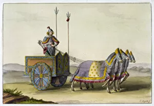 Charioteer Gallery: Ancient Chinese war chariot, c1820-1839. Artist: Giovanni Bigatti
