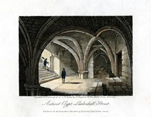 Jc Varrall Prints: Ancient crypt, Leadenhall Street, City of London, 1816. Artist: JC Varrall