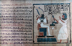 Book Of The Dead Gallery: Detail from an Ancient Egyptian Book of the Dead
