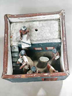 Ancient Egyptian tomb model, 22nd-19th century BC Ancient Egyptian tomb model, 22nd-19th century BC