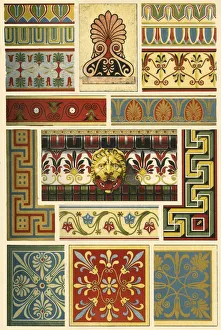Frieze Prints: Ancient Greek polychrome architecture, (1898). Creator: Unknown