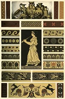 Historic Styles Of Ornament Gallery: Ancient Greek pottery, (1898). Creator: Unknown