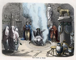 Images Dated 12th December 2014: Ancient History. Greece. Oracle of Delphi. German engraving, 1865