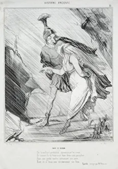Ancient History (plate 15): Enee and Didon, 1842. Creator: Honore Daumier (French