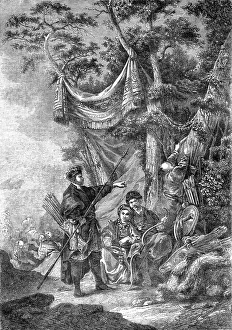 River Danube Prints: Ancient Kalmouc encampment on the banks of the Danube; Danubian Principalities 1854