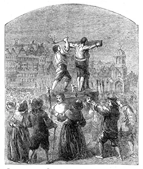 Ancient London': Flogging a Nonconformist in Cheapside, 1862. Creator: Unknown. Ancient London': Flogging a Nonconformist in Cheapside, 1862. Creator: Unknown