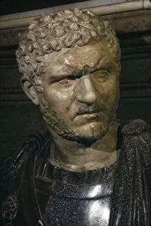 Caracalla Gallery: Ancient marble bust of Emperor Caracalla, 212-217