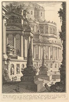 Prima Parte Di Architettura Prints: Ancient mausoleum erected for the ashes of a Roman Emperor (Mausoleo antico eretto per