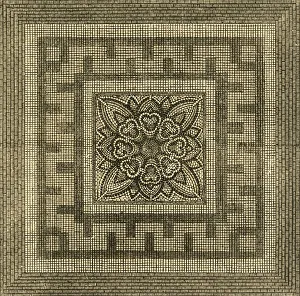 Find Prints: Ancient Roman Pavement Found in Threadneedle Street, 1841, (1897). Creator: Unknown
