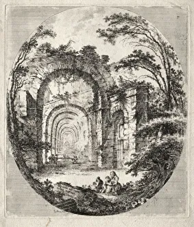 Ancient Ruins, 1756. Creator: Jean-Claude-Richard de Saint-Non (French, 1727-1791)