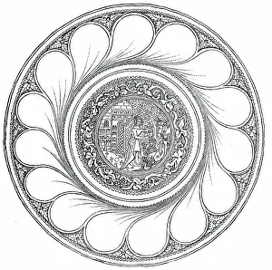 Ancient Silver Alms-Dish, 1850. Creator: Unknown