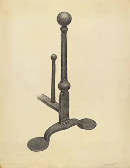 Firedog Prints: Andiron, 1935/1942. Creator: Jack Staloff