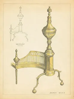 Bracket Gallery: Andiron, 1935 / 1942. Creator: Janet Riza