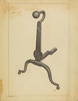 Firedog Prints: Andiron, 1935/1942. Creator: Salvatore Borrazzo