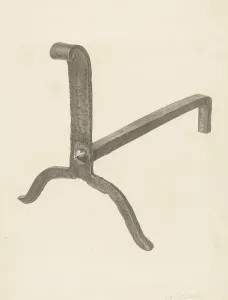 Andiron, c. 1939. Creator: Albert Taxson